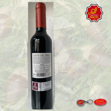 Vino D.O. RIOJA RESERVA  COTO DE IMAZ Vino: Denominación RIOJA<br />
Presentación: Botella de 50 cl.